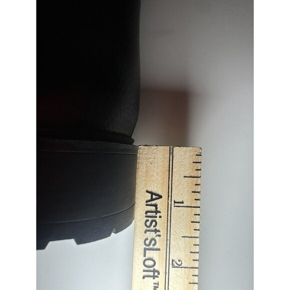 SPLENDID Scout Black Heel Pull-Tab Toe Leather Combat‎ Boots Women's SIZE 6 - Picture 6 of 8